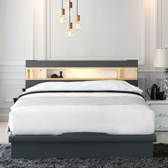 동서가구 세렌 편백선반 LED침대 Q (양면본넬스프링)_이미지