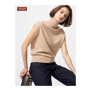 유니클로 12835045 캐시미어 하이넥 스웨터 / 민소매