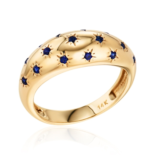 14K 샤인 스텔라 컷팅 사파이어 반지 SRS41450