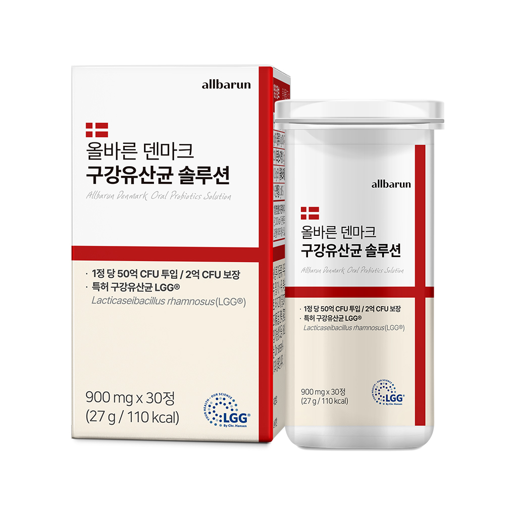 올바른 덴마크 프리미엄 구강유산균 솔루션 900mg 30정