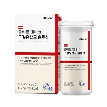 올바른 덴마크 프리미엄 <b>구강</b><b>유산균</b> 솔루션 900mg 30정