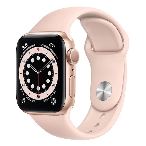 APPLE 워치 시리즈6 40mm 핑크 알루미늄 (스포츠밴드, 해외구매)