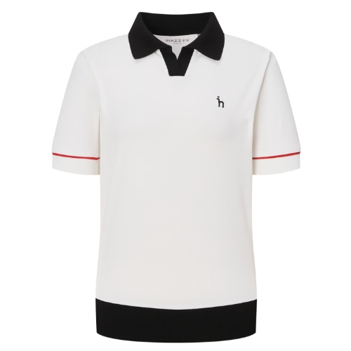 헤지스골프 라인 포인트 반팔 카라 티셔츠 HWTS5B904OW이미지입니다. 누르면 해당 게시물로 새창이동합니다.