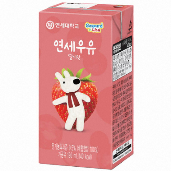 딸기우유 190ml (멸균)