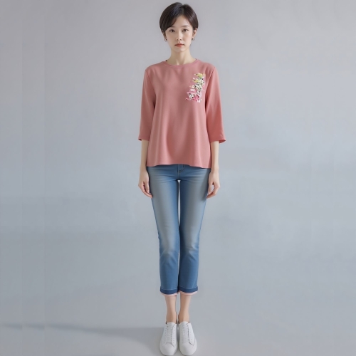 모라도 24년 봄 여름 중년 여성 꽃다발 진주 핫피스 풀오버RNM8PO497F-CC