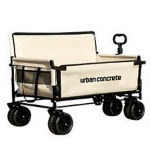 어반콘크리트 접이식 의자 벤치형 웨건 (아이보리)_이미지