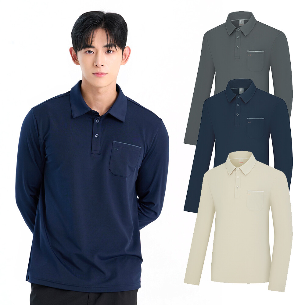 콜핑 하이쿨 옆트임 등산 긴팔 카라 티셔츠 2541TK227M