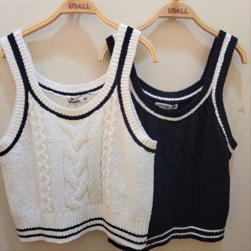 유솔 4층 부산대nc 봄바람 살랑일때 입기좋은 여아 케이블 뷔스티에 ULVK25352_이미지