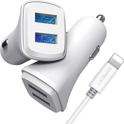 드리온 3.4A USB 2구 차량용 충전기 DR-C1-342+8핀케이블_이미지