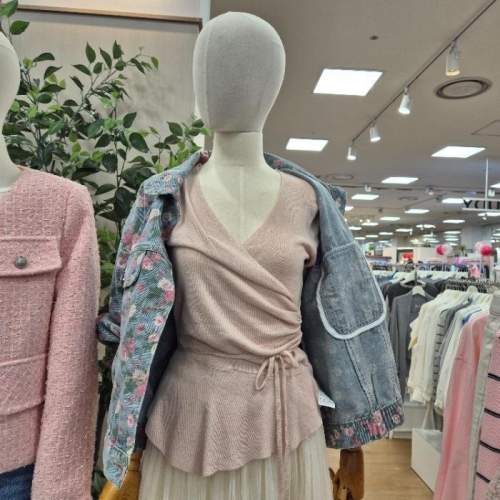 부루앤쥬디 HC42 옆셔링 랩 니트 BBSCPO006B_이미지