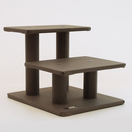 펫토리아 한탭뚝딱 방수원단 강아지계단 사각 다크브라운