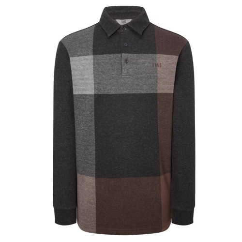 닥스골프 체크 면 긴팔폴로티셔츠 WGTS4D105CG