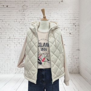 SI 다이아패턴 후드패딩베스트 US 826392