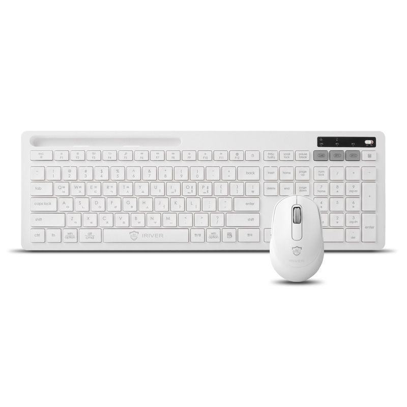 아이리버 MEDIC-BS1 항균 무선 블루투스 키보드 마우스 세트 (화이트)_이미지