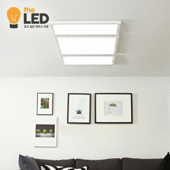 더엘이디 LED 엣지 슬림 면조명 직사각등 100W (128x64cm)_이미지