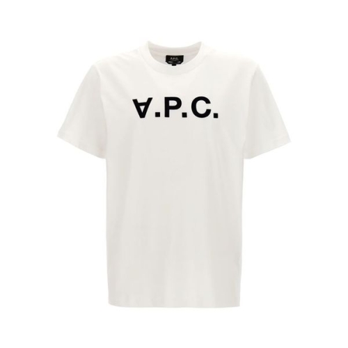 아페쎄 VPC 벨벳 로고 스탠다드핏 티셔츠 화이트 COHBM 150727004_이미지