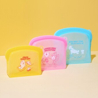 락앤락 벌룬프렌즈 실리콘 <b>지퍼</b><b>백</b> 3P세트 (600ml +1.2L+2L)