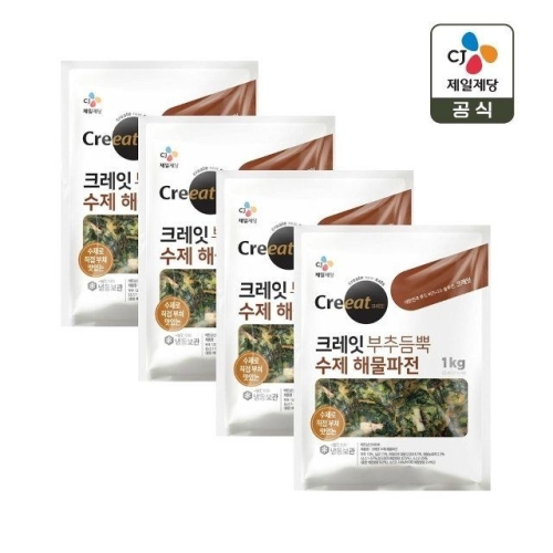 CJ제일제당 크레잇 수제 해물파전 1kg (4개)_이미지