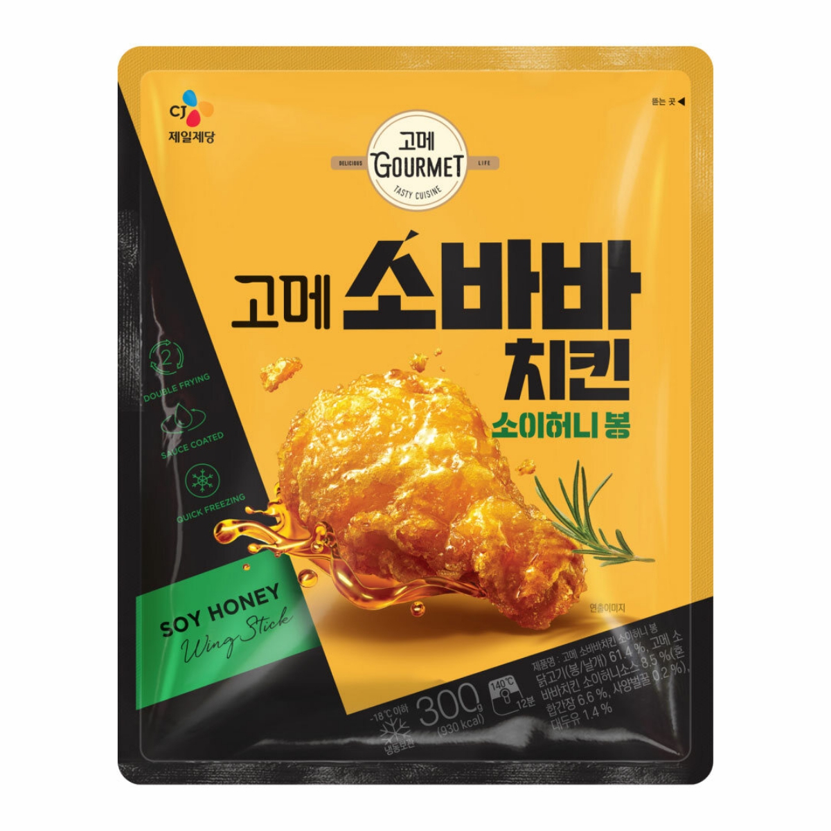 CJ제일제당 고메 소바바치킨 소이허니 봉 300g (1개)
