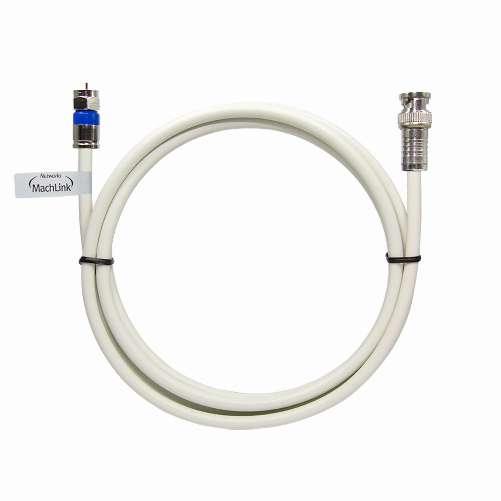 마하링크 BNC to RF 5C 동축 케이블 화이트 (MLZ-WBR030, 3m)_이미지
