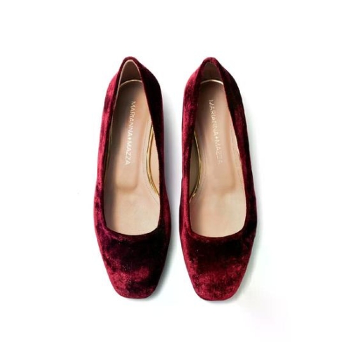 콘티 Marianna Mazza Fiorentina ballerina velluto borgogna C2FVL650