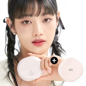 스타일난다 3CE 베어 커버 쿠션 증 베어 커버 쿠션 퍼프+블러 워터 틴트 미니 랜덤