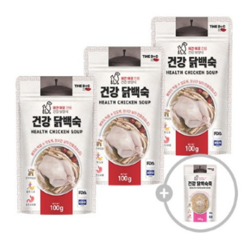 더독 건강 닭백숙 100g (3개)_이미지