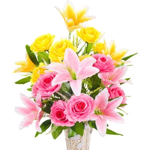 시앙마이 조화 성묘꽃-성묘조화 국화 산소꽃 납골당 근조꽃다발_이미지