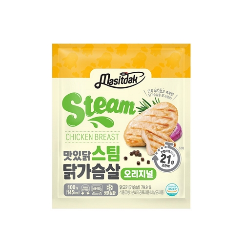 푸드나무 맛있닭 스팀 닭가슴살 오리지널 100g이미지입니다. 누르면 해당 게시물로 새창이동합니다.