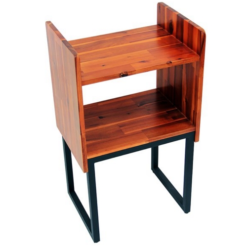 철제 원목 스피커 스탠드