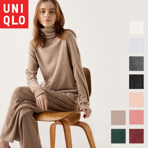 여성 히트텍 후리스 터틀넥 목폴라 티셔츠 470142