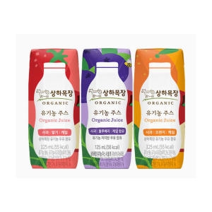 매일유업 상하목장 유기농 주스 사과 블루베리 케일 125ml (4개)