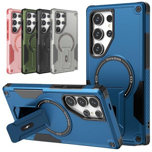 수나르  갤럭시S25 FE 아머 맥세이프 범퍼 킥스탠드 하드 케이스