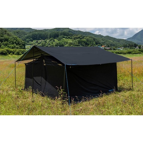 라운지 타프스크린 착탈 메쉬 그늘막 타프쉘 렉타 대형 블랙