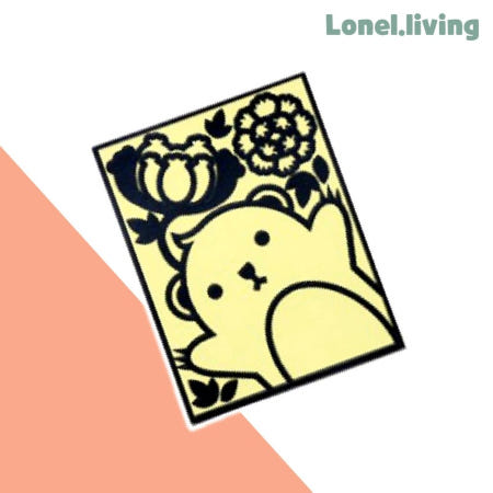 민화샵 로넬리빙 UDPPP0144 포일아트 곰 1개입 미술꾸미기 만들기키트