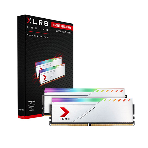 PNY XLR8 DDR4-3200 Gaming EPIC-X RGB 실버 패키지 마이크로닉스 (16GB(8Gx2))_이미지