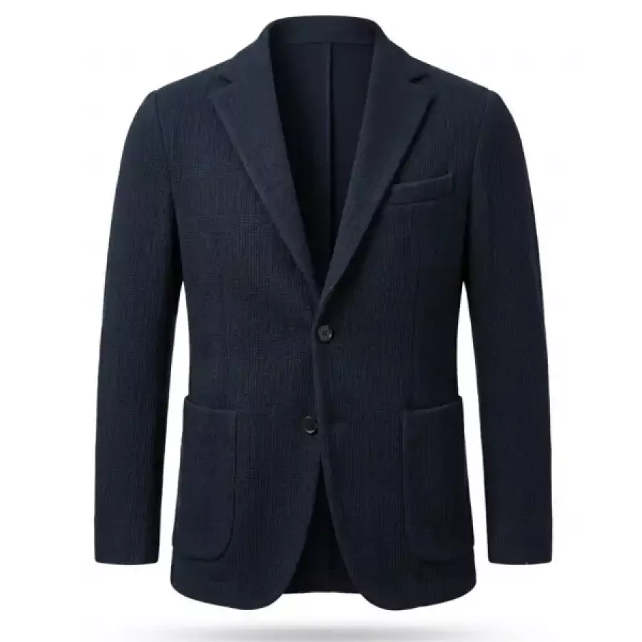본 정장 남성 F/W 네이비 봄가을 이태리 수입 FORTEX 오빗 크링클 자켓 BN4FEA209NY_이미지