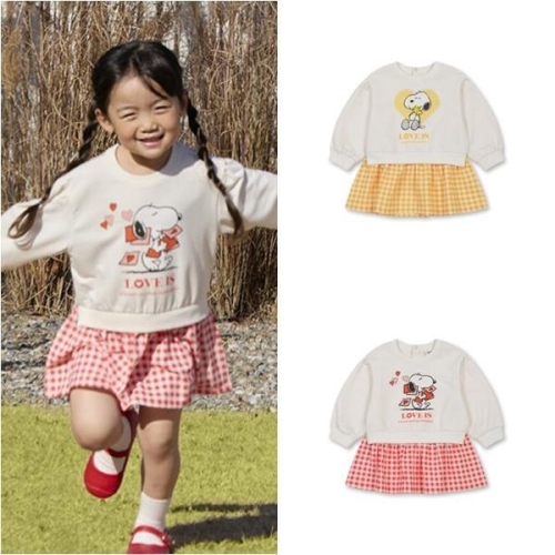 탑텐키즈 피너츠 테리 레이어드 원피스 (MOG2OO2301)