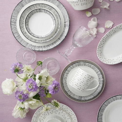 한국도자기 레트로그레이 4인 홈세트 21P