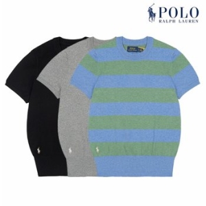 폴로랄프로렌 여성 코튼 블렌드 숏 슬리브 스웨터_이미지