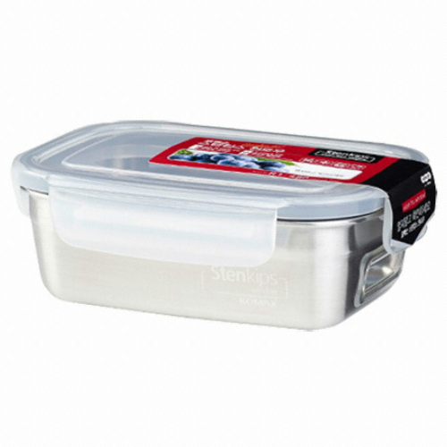 스텐킵스 윈도우 밀폐용기 직사각 1호 480ml
