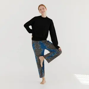 라페어 블루 레오파드 수딩웜 애니웨어 일자팬츠 LWJ랩 LAPT0118-BL 932077_이미지