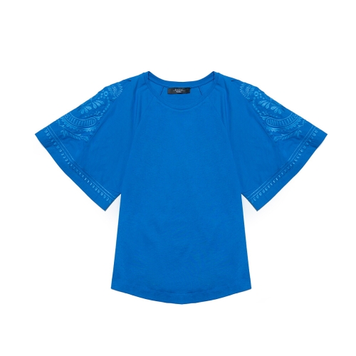  막스마라 리보르노 코튼 티셔츠 블루 LIVORNO-012