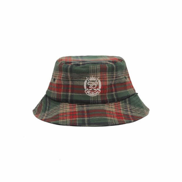 말본골프 체크 버킷햇 M3433LCP05RED