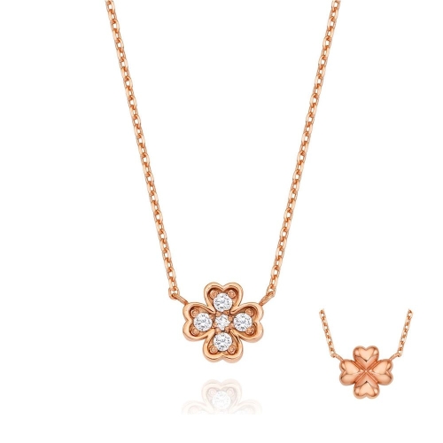 스톤헨지 실버 클로버 큐빅 목걸이 SC24C17T_이미지