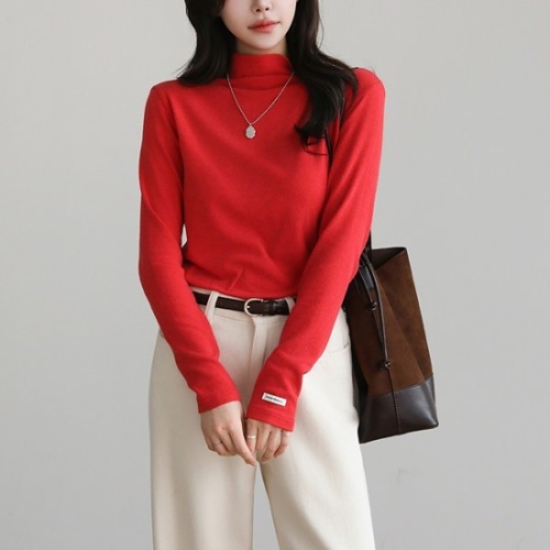 앙고라 메르시마리에 112744 패치 반폴라 티셔츠_이미지