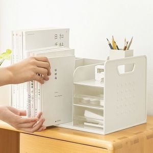뉴퍼펙트 히키스 공간활용 오피스 데스크 서류 정리수납 2칸서랍책꽂이_이미지