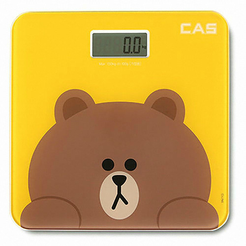 카스 디지털 체중계 라인프렌즈 브라운_이미지