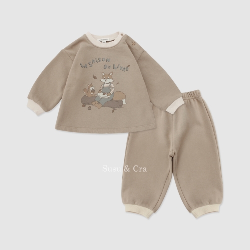 슈슈앤크라 mini 마르셀 상하복 딥베이지 024303GDR02DF