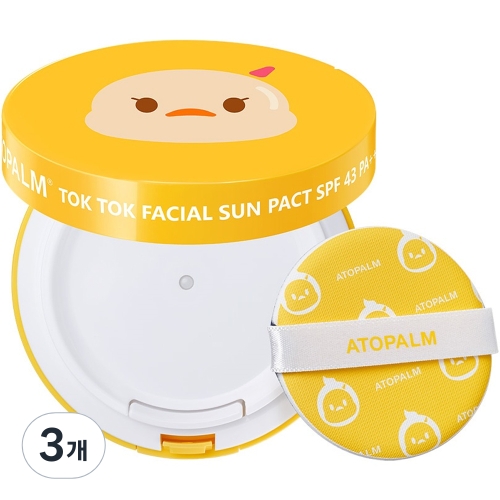 네오팜 아토팜 톡톡 페이셜 선팩트 SPF43 15g (본품3개)